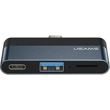 USAMS Хъб Usams SJ491 Type-C Mini HUB (Type-C+USB+Micro SD) (SJ491HUB01)