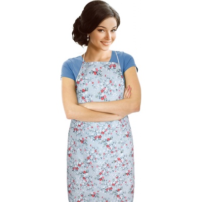 Brotex zástěra kvítí na šedé