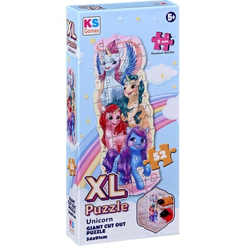 KS Games Пъзел KS Games от 52 XXL части - Еднорози (28614)