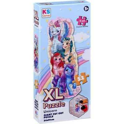 KS Games Пъзел KS Games от 52 XXL части - Еднорози (28614)