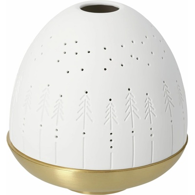 räder Porcelánový svícen Brass/Trees, bílá barva, kov, porcelán