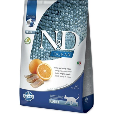 N&D Cat Ocean Herring & Orange suché krmivo 5 kg