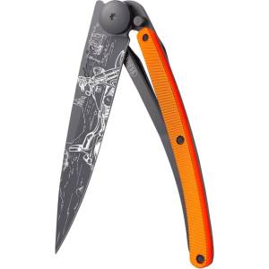 DEEJO 1gm039 tattoo aluminum / Ултралеко джобно ножче с алуминиева дръжка (1gm039)