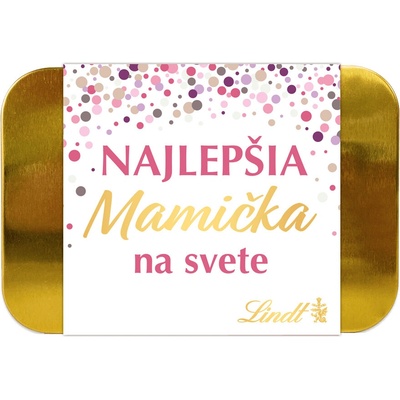 Lindt Lindor Zlatá plechovka s pralinkami Najlepšia mamička 200 g