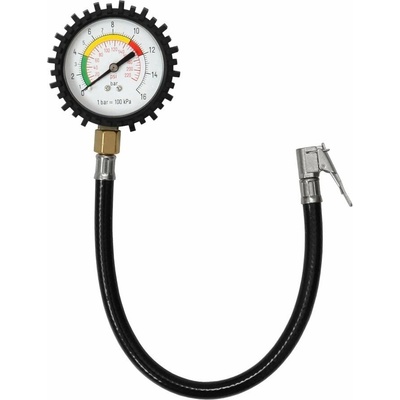 MDtools TG07 Pneuměřič analogový, 0 - 10 bar, hadička 310 mm