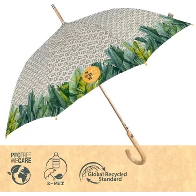 Дамски автоматичен голф чадър Perletti Green 19129, Палми