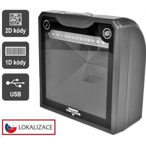 VIRTUOS EHE0007 2D четец HT-865A, стационарен, USB, черен (EHE0007)