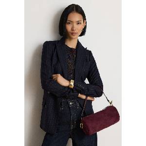 Ralph Lauren чанта тип багета дамска от велур (431P18423)