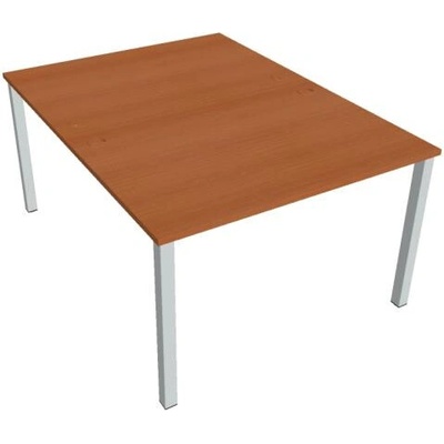Hobis Pracovný stôl Uni, zdvojený, 120 x 75,5 x 160 cm, čerešňa/sivá
