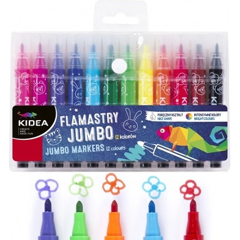 Image 1 of kidea - Маркери Jumbo 12 цв