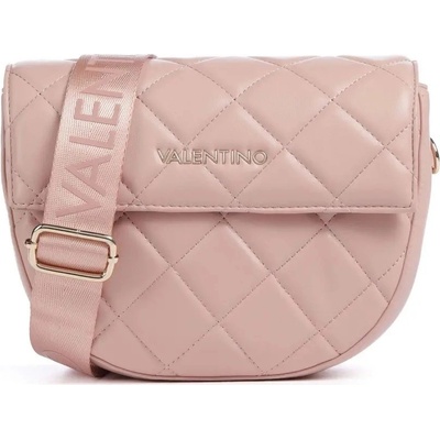 Valentino bags crossbody kabelka půlměsíc umělá prošívaná kůže růžová