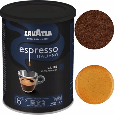 Lavazza mletá Club Espresso Italiano plechovka 100% Arabica 250 g