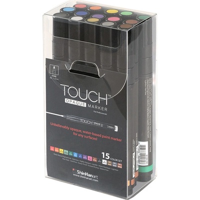 Akrylové fixy TOUCH Opaque tenké, 15 ks