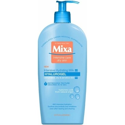 Mixa Hyaluronic Hydrate intenzívne hydratačné telové mlieko na normálnu až suchú pokožku, 400 ml