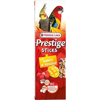 Versele-Laga Prestige Sticks Big Parakeets with Mango & Rosehip - Лакомство за средни папагали - стикове с манго и шипка, 2х70гр
