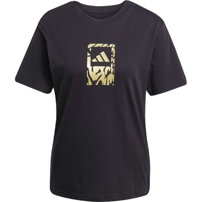 adidas Dámske tričko TECH METALLIC TEE 2 W čierna zlatá