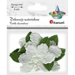 TITANUM Fabric decoration Gardenia flowers 6pcs