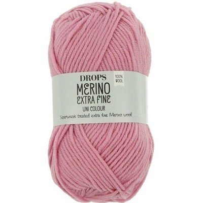 Drops Merino Extra Fine Uni Colour 25 růžová