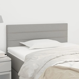 vidaXL Горна табла за легло, светлосива, 100x5x78/88 см, плат (346130)