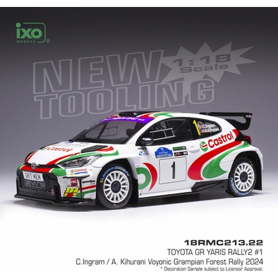 Toyota GR Yaris Rally2 Voyonic Grampian Forest Rally 2024 1 Ingram Kihurani IXO 1:18
