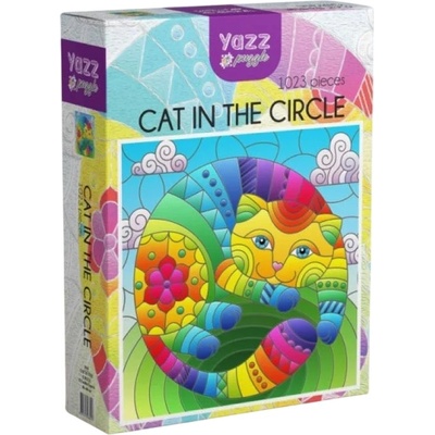 Yazz Пъзел Yazz Puzzle от 1023 части - Пъстра котка (3844)