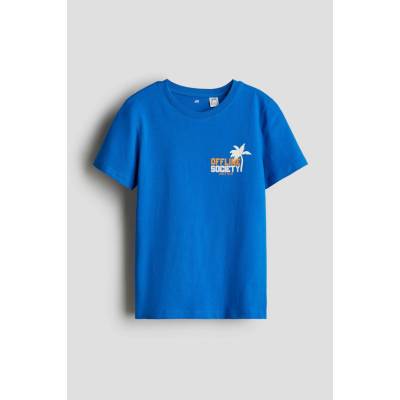 H&M tričko s potiskem Garfield modré