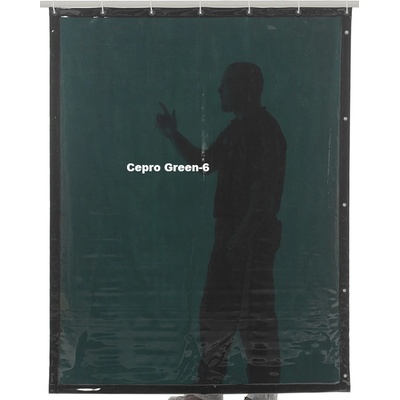 Cepro svářecí zástěna Green-6 280 x 140cm