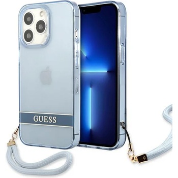 GUESS Кейс Guess GUHCP13LHTSGSB за iPhone 13 Pro / 13 6, 1"", син / син, твърд, Translucent Stap (KXG0036555)