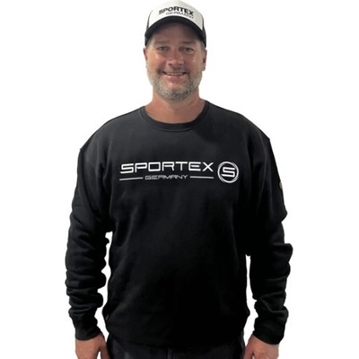 Sportex rybárska mikina s logom Sweat Shirt čierna