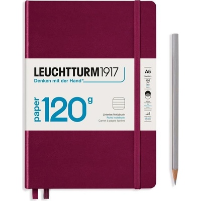 Leuchtturm1917 Zápisník 120G Port Red A5 linkovaný – Zboží Mobilmania