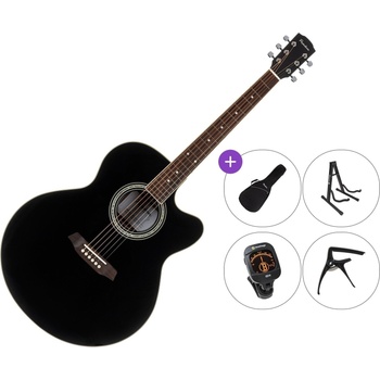 Pasadena PJC-350 Premium SET Black Джъмбо китара