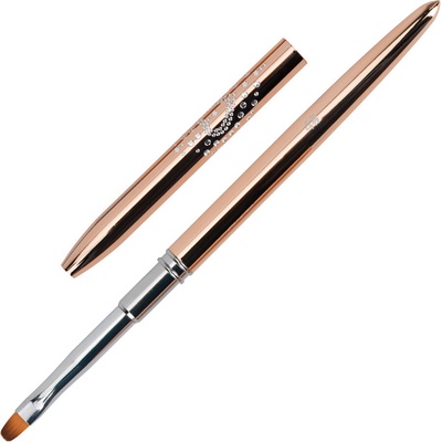 ERANTI Štetec na gél oválny skladací č.4 rose gold