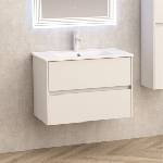 InterCeramic Мебел за баня bg 7955 + мивка icc 8066 - конзолен шкаф с умивалник (bg 7955 + МИВКА icc 8066 БЯЛ ГЛАНЦ)