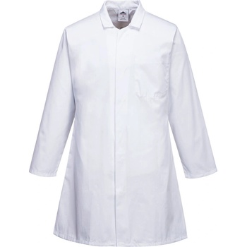 Portwest 2206 Plášť potravinársky pánsky s tromi vreckami Biela