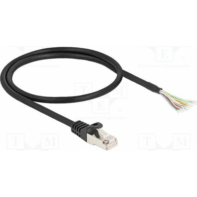 Delock 80204 Patch S/FTP RJ50 vidlice 0,5m černý
