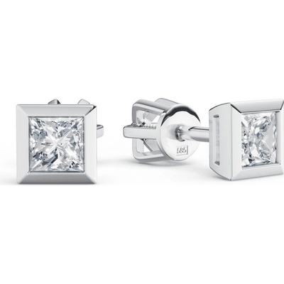 DF Náušnice 4084, biele zlato s diamantmi s hmotnosťou 0,540 ct SI1/G