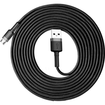 Baseus CAMKLF-HG1 USB, Micro USB, 2A, 3m, černý/sivý