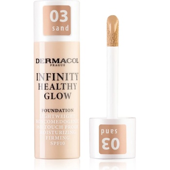 Dermacol Infinity Healthy Glow течен фон дьо тен SPF 10 цвят 03 Sand 20 гр