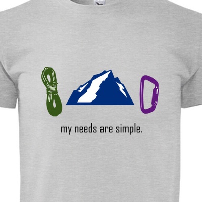 Horolezecké tričko My needs are simple pánské – Zbozi.Blesk.cz