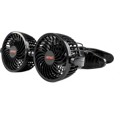 AMiO Ventilátor do auta s klipom 2x4" 12V - 03012