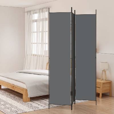 vidaXL 3dílný paraván antracitový 150 x 220 cm textil