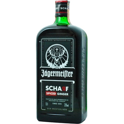 Jägermeister Scharf Hot Ginger 33% 1 l (holá láhev)