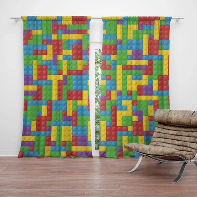 SABLIO Závěs Barevná stavebnice: 2ks 150x250cm