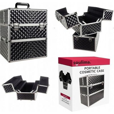 Soulima 22529 Kosmetický kufřík XL černý – Zboží Dáma