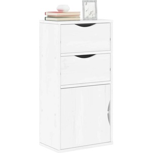 vidaXL Страничен шкаф с чекмеджета ODDA White 40x24x79 cm (4103598)