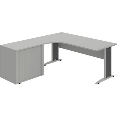 OFFICE PRO s.r.o. Kancelársky stôl pracovný, zostava pravá - CE 1800 60 HR P, šedá