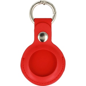  Ключодържател от изкуствена кожа за Apple AirTag - Tel PU Leather Keyring (червен)