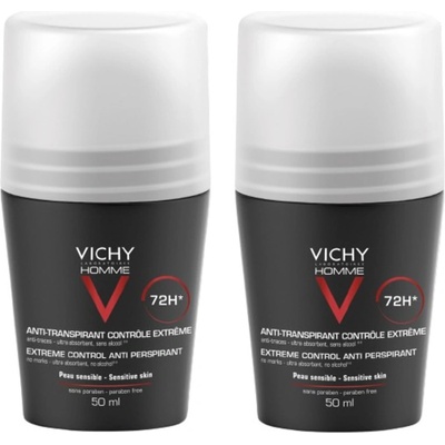 Vichy Homme 72h roll-on DUO 2x50 ml