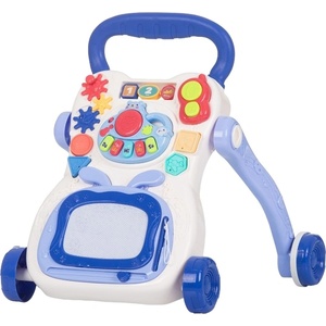 Chipolino Музикална играчка на колела Chipolino - Забавна игра, синя (MIKFGM243BL) - ozone Проходилка