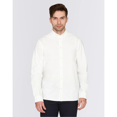 Knowledge cotton Harald Oxford shirt 1010 bright white